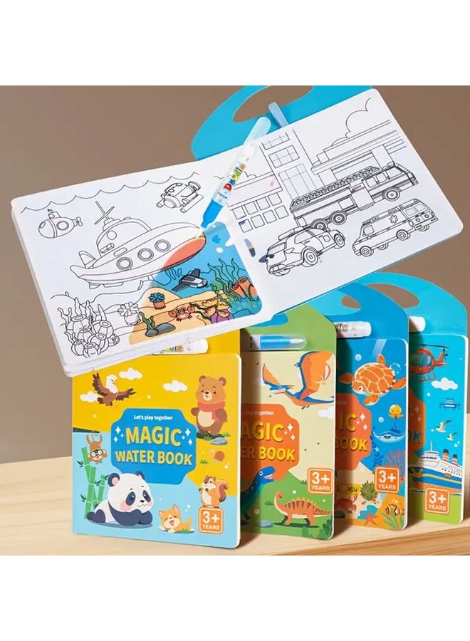 Dinosaur Watercolor Doodle Sticker Scene Toy Holiday Gift For Children - Image 1