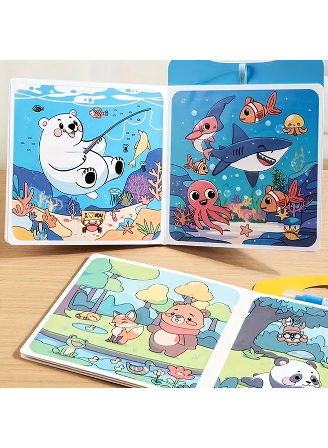Dinosaur Watercolor Doodle Sticker Scene Toy Holiday Gift For Children - Image 3