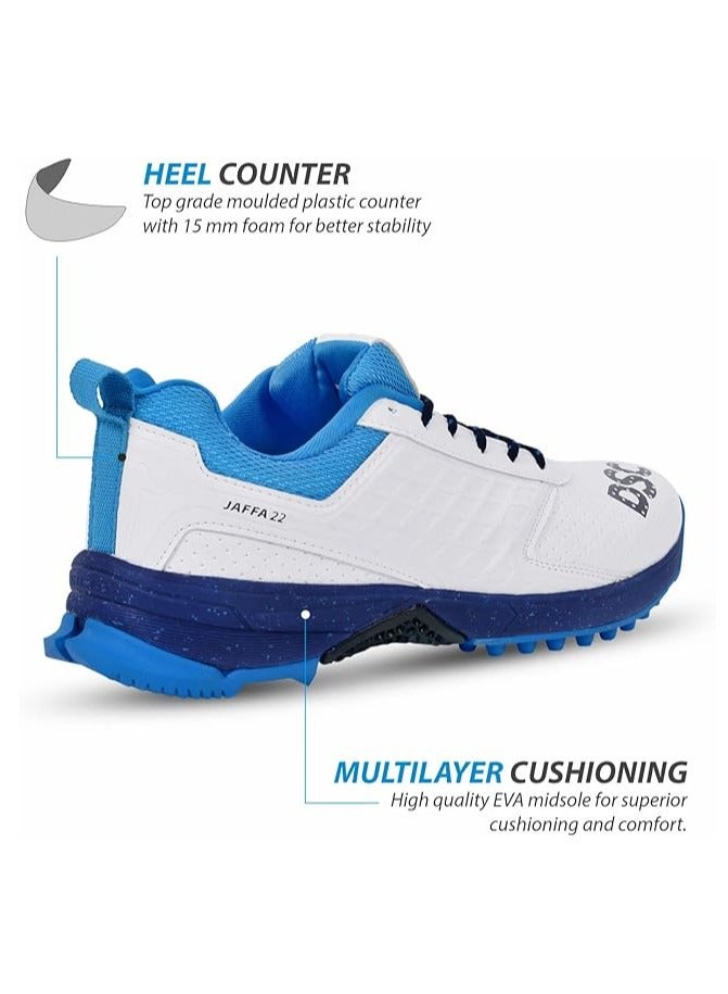 DSC Jaffa 22 Cricket Shoes for Men & Boys | Size 10 UK / 11 US / 44 EU | Breathable Mesh Upper | Non-Slip Durable Sole | Lightweight & Stable for Training & Matches - Image 2
