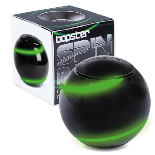bopster Metal Spin Ball Fidget Hand Spinner Premium Desk Toy for Kids Teens Adults Stress Anxiety Relief Autism ADHD ADD Ideal Christmas Stocking Filler Glow in The Dark - Image 1