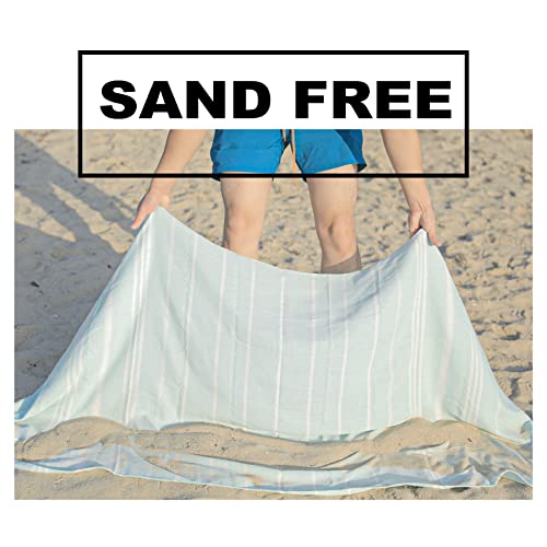 Antfuny 6 Packs Turkish Beach Towels Vacation Essentials Quick Dry Sand Free Soft Large Xl Big Blanket Adult Oversized Bath Pool Swim Towel Set Bulk Multipack Lightweight Thin Sandless Fast Drying Compact - Image 5