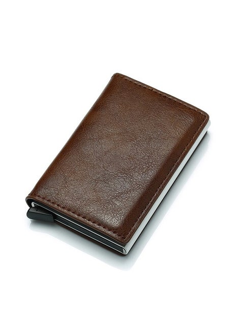 Card Holder  Wallet Men Carbon Fiber Leather Slim Thin Smart Wallet Minimalist Wallet Gift
