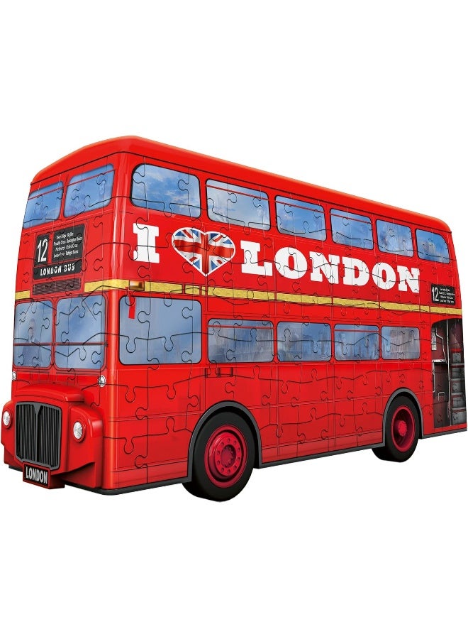 Ravensburger 3D Puzzle London Bus – 216 Piece Double-Decker Bus Model with Plastic EasyClick Fit, No Glue Needed – Doubles as Pencil Holder and Desk Decor – Fun for Ages 8 and Up | 12534-0 - Image 2