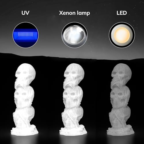 AMOLEN 3D PLA Printer Filament, 1.75mm Glow in The Dark White PLA Filament for 3D Printing, Best with UV Lamps, 1kg Spool (2.2lbs), Dimensional Accuracy +/- 0.02 mm, Fit Most FDM 3D Printers - Image 3