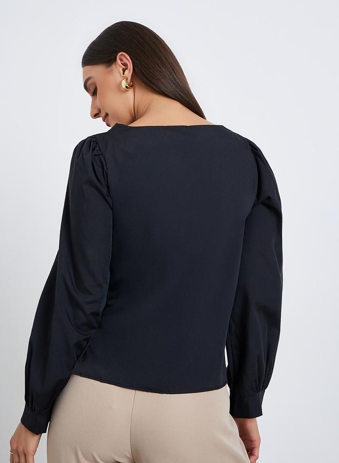 Styli Women Black Long Sleeve Blouse - Image 5