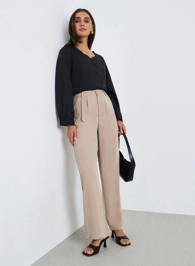 Styli Women Black Long Sleeve Blouse