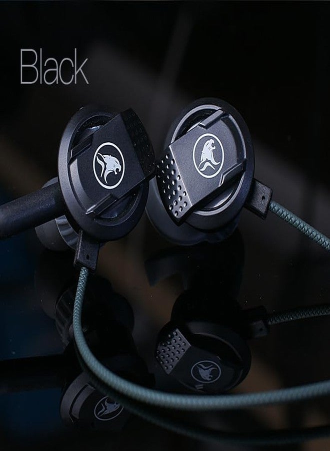 DLAND Wired Gaming Headset with Detachable Microphone - 10mm HD Sound for PS4/Xbox/PC/Switch/Mobile, Lightweight Earbuds with Noise Reduction & 2 Pairs of Spare Ear Tips (Black) - Image 3