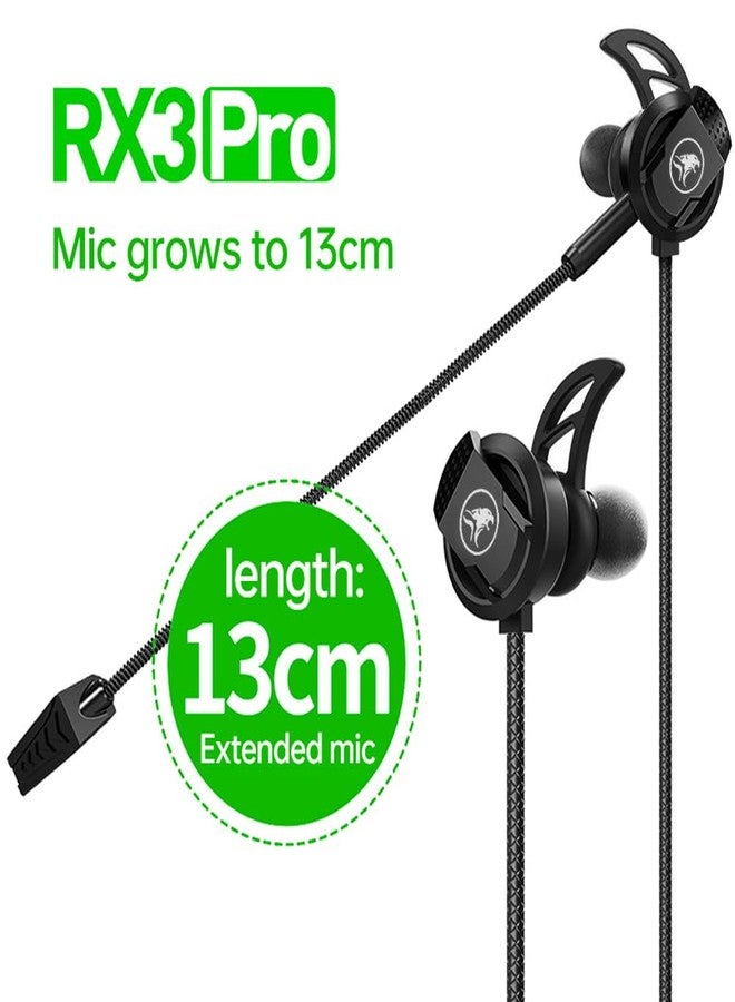 DLAND Wired Gaming Headset with Detachable Microphone - 10mm HD Sound for PS4/Xbox/PC/Switch/Mobile, Lightweight Earbuds with Noise Reduction & 2 Pairs of Spare Ear Tips (Black) - Image 5