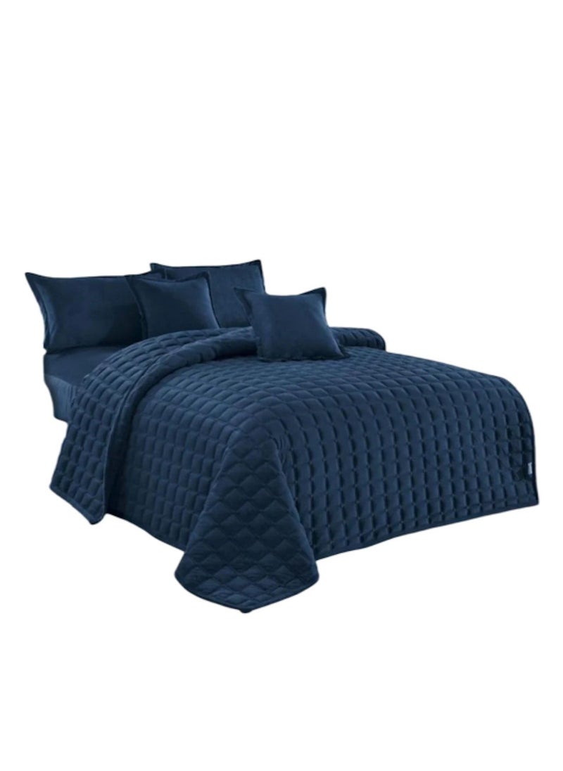Moon 4 Pieces Soft Velvet Fur-Free Comforter Bedspread Set Single  - Image 3
