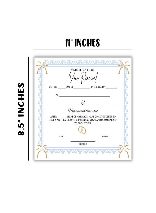 Lashicorn Vow Renewal Ceremony Certificate 6pk 8.5x11” on Linen Spiritual to Frame Wedding Vows Keepsake Certify That Love Renewal Blue Lace - Image 4