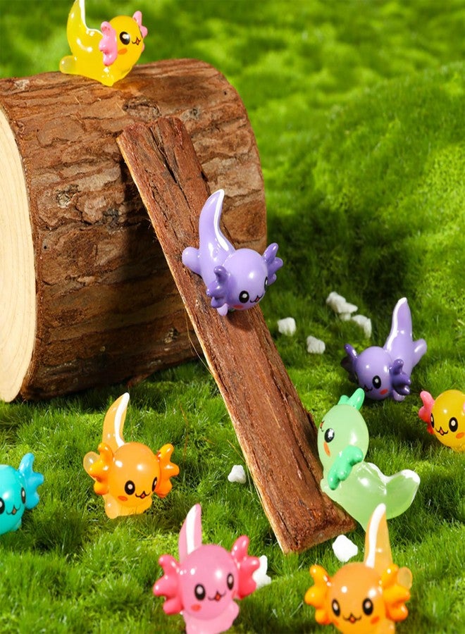 GGSTDDUP 35 Pcs Mini Resin Axolotl, Tiny Axolotl Miniature Figures Toy Mini Axolotl Charm Ornament for Fairy Garden Landscape Aquarium Birthday Christmas Party Decoration (7 Colors) - Image 5