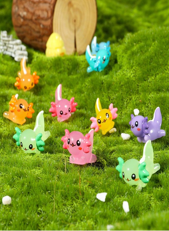 GGSTDDUP 35 Pcs Mini Resin Axolotl, Tiny Axolotl Miniature Figures Toy Mini Axolotl Charm Ornament for Fairy Garden Landscape Aquarium Birthday Christmas Party Decoration (7 Colors) - Image 4