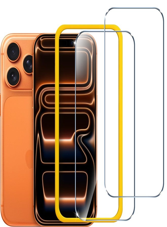 ivoler Pack of 2 Screen Protectors for iPhone 17 Pro, Tempered Glass Screen Protector with Easy Installation Tool, 9H Hardness, HD Clear, Anti-Scratch, Anti-Bubble, Anti-Shock - Image 1