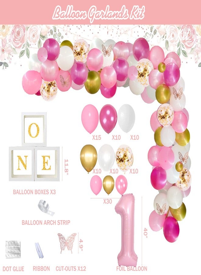 Fiesec 1st Birthday Decorations for Girl, Baby Girl First Birthday Supplies, Little Miss Onederful 1st Party Decorations, One Year Old Theme Party Supplies - Image 4