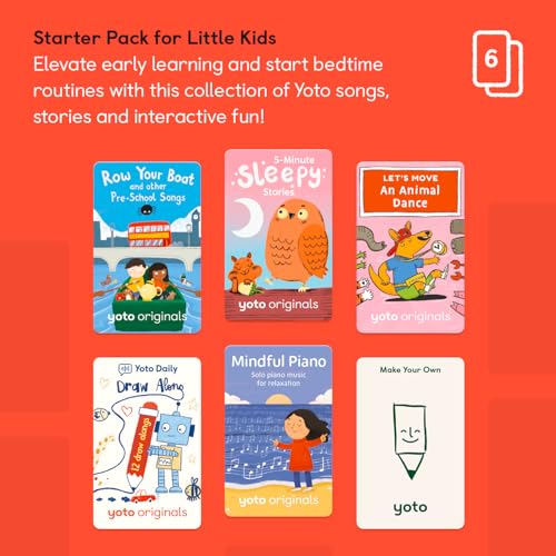 YOTO Player (3rd Gen.) + Starter Pack for Little Kids Bundle – Kids Bluetooth Audio Speaker, All-in-1 Screen-Free Device for Stories Music Podcasts Radio White Noise Thermometer Nightlight - Image 3