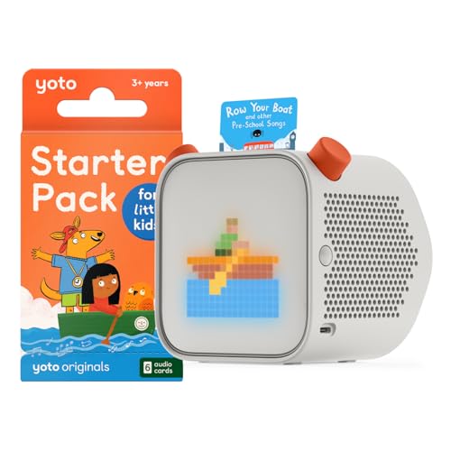 YOTO Player (3rd Gen.) + Starter Pack for Little Kids Bundle – Kids Bluetooth Audio Speaker, All-in-1 Screen-Free Device for Stories Music Podcasts Radio White Noise Thermometer Nightlight - Image 1