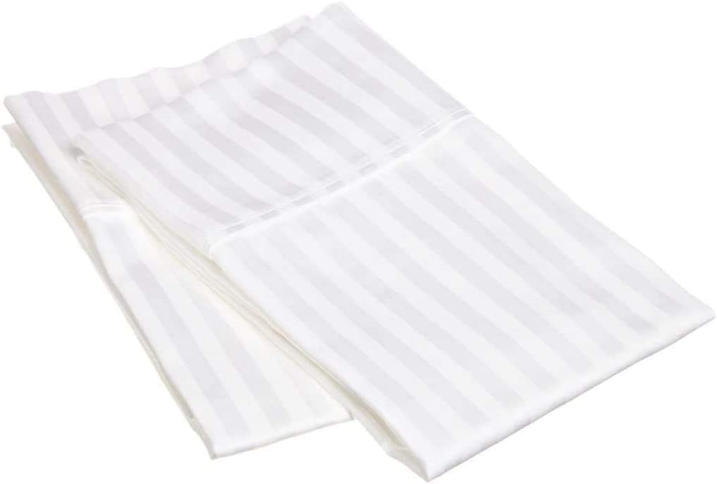 SHRI VYAS LINEN 100% Microfiber Pillows Inserts with Cotton Top Enclosure Fluffy Soft Pillow Sets - White (Standard (17"x27"), Pillow Cover (Pack 2))