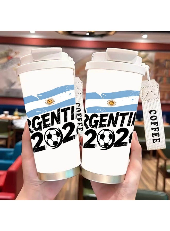 FIFA 520ml World Cup Printed Stainless Steel Insulated Water Bottle Double Wall Vacuum Thermal Flask Leakproof Cup for Hot & Cold Drinks - Image 3