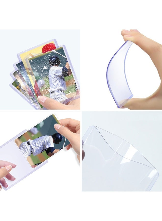 25 قطعة من أكمام البطاقات (3 بوصة × 4 بوصة) واقيات البطاقات البلاستيكية الصلبة القياسية ذات اللوادر العلوية - Image 3