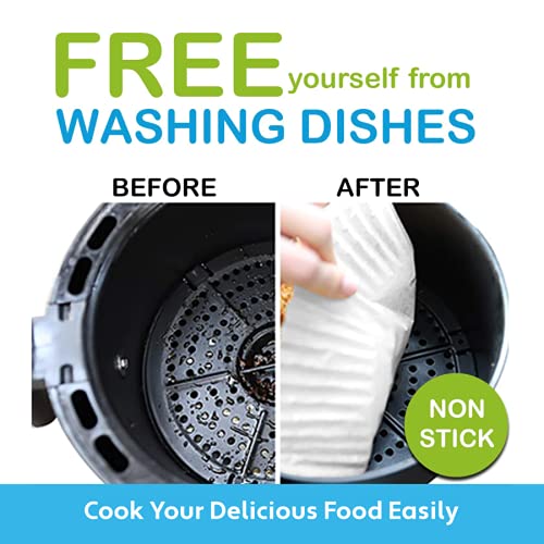 Oddy Uniwraps Ecobake Cooking Paper Tray for Frying Pan, Steamer, Airfryer & More - 7 Inch Base + 1.96 Inch Walls, 120 Pcs, White, Standard - Image 4