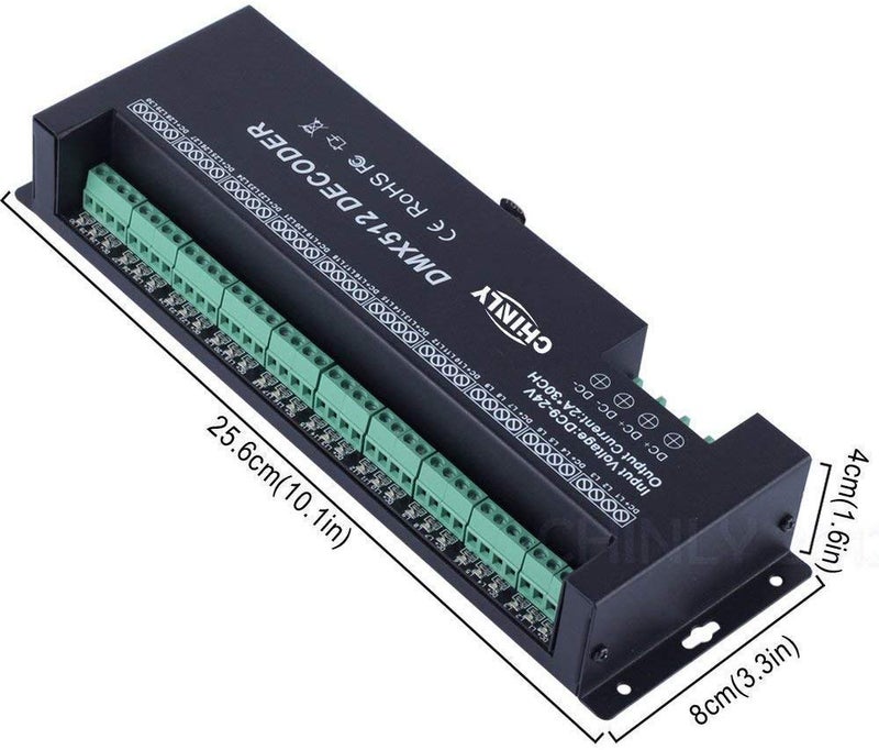 CHINLY 30 Channel DMX decoder 512 RGB LED Strip Controller DMX dimmer DC9V-24V 2A/CH - Image 3