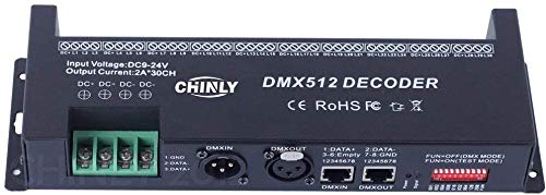 CHINLY 30 Channel DMX decoder 512 RGB LED Strip Controller DMX dimmer DC9V-24V 2A/CH - Image 4
