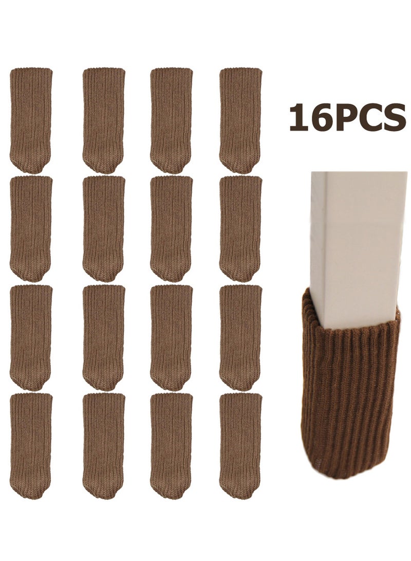 Generic 16pcs Furniture Chair Leg Cover Knitted Chair Leg Protector Moving Easily and Reduce Noise Wood Floor Protectors - Image 1