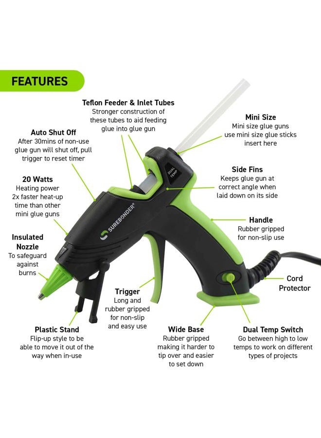 Surebonder Glue Gun Mini Dual Temp Auto Off 20Watt - Image 3