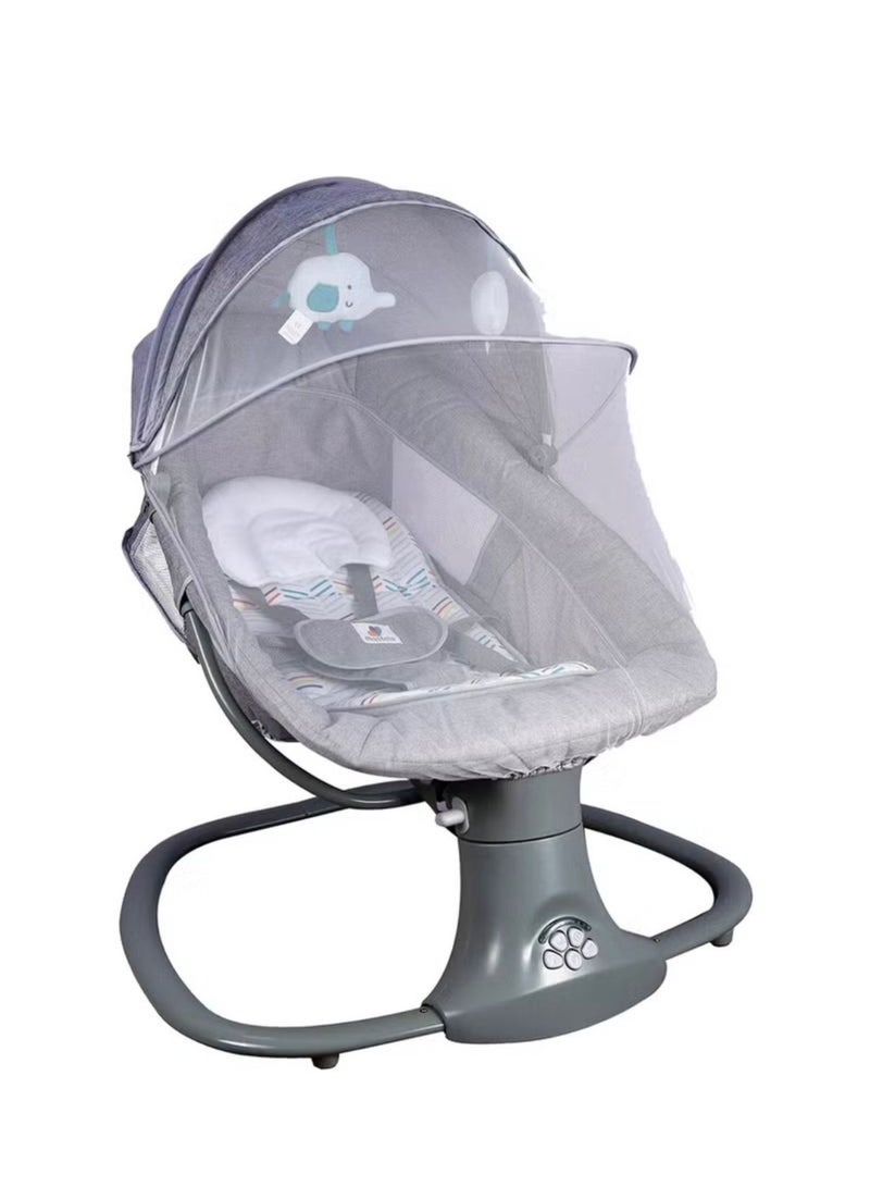ماستيلا 3-in-1 Deluxe Baby Bassinet - Multi-Functional Rocker Sleeper with Music, Vibration, Mosquito Net, Toy Bar - Image 1