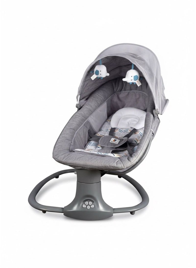 ماستيلا 3-in-1 Deluxe Baby Bassinet - Multi-Functional Rocker Sleeper with Music, Vibration, Mosquito Net, Toy Bar - Image 3