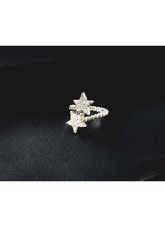 Platinum Plated Ring For Women With Zircon Stone - Silver