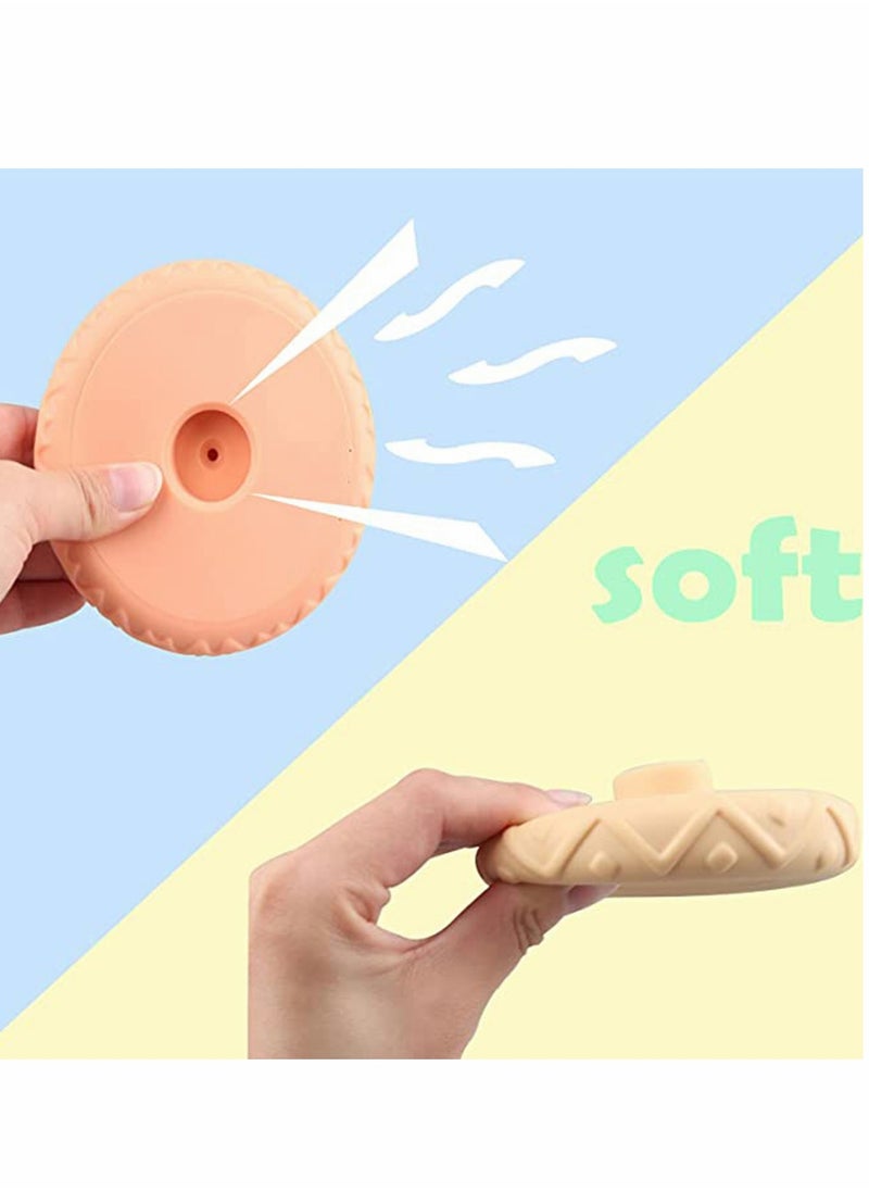 Soft Building Rings Stacking Toy for Kids, 8 Colorful Circle Stackers, Teething and Squeeze Play Fun  - Image 2