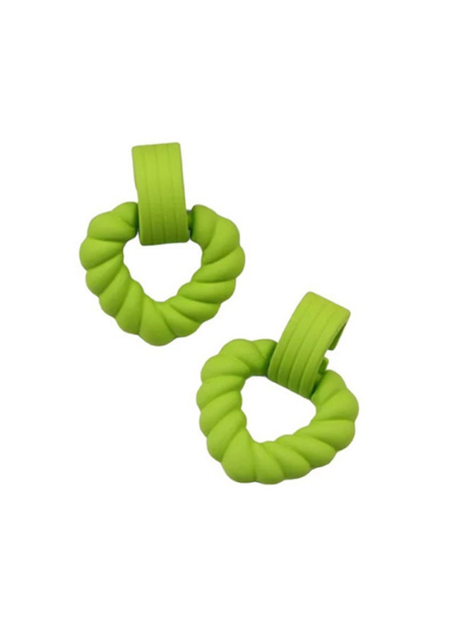 FLUFFY triangle Earring Of Fluffy Women's Accessories-Green  - Image 3