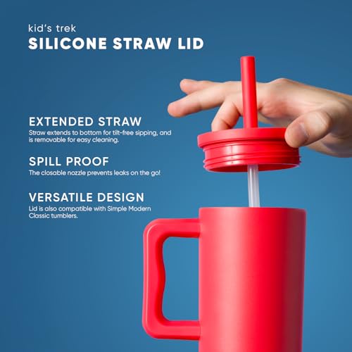 Simple Modern Disney Kids 24 oz Tumbler with Handle and Silicone Straw Lid | Spill Proof and Leak Resistant | Reusable Stainless Steel Bottle | Gift Kids Boys Girls | Trek Collection | Iconic Mickey - Image 4