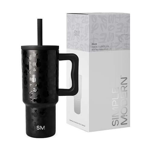 Simple Modern Disney Kids 24 oz Tumbler with Handle and Silicone Straw Lid | Spill Proof and Leak Resistant | Reusable Stainless Steel Bottle | Gift Kids Boys Girls | Trek Collection | Iconic Mickey - Image 1