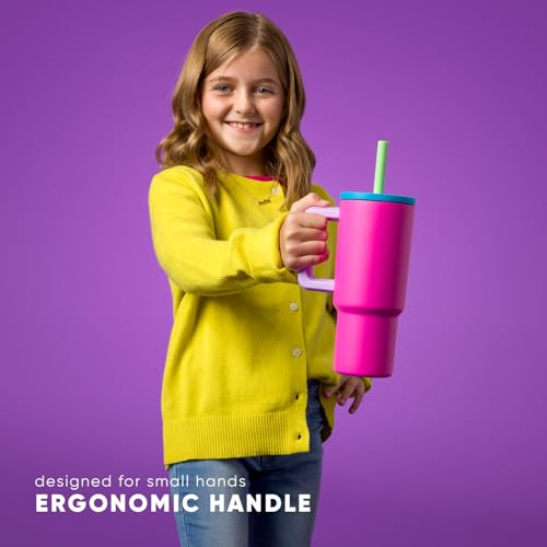 Simple Modern Disney Kids 24 oz Tumbler with Handle and Silicone Straw Lid | Spill Proof and Leak Resistant | Reusable Stainless Steel Bottle | Gift Kids Boys Girls | Trek Collection | Iconic Mickey - Image 5