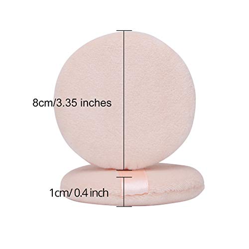 Senkary 8 Pieces Face Powder Puffs Soft Cotton Makeup Powder Pads for Loose, Setting, Pressed and Body Powder (3.35 Inch) - Image 2