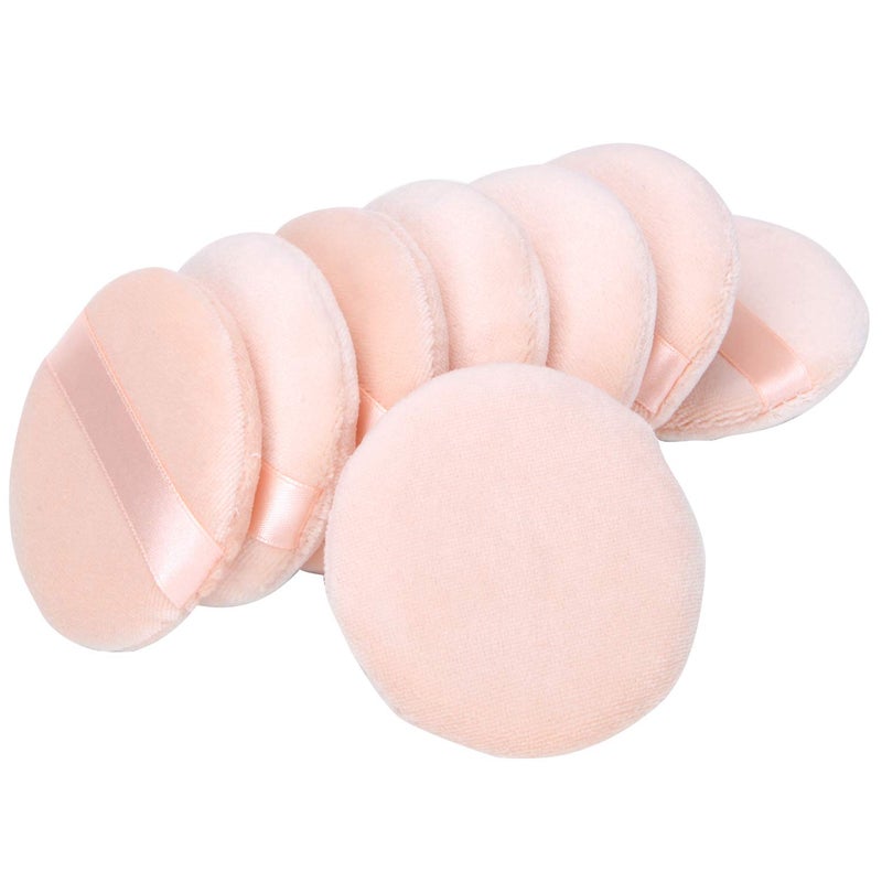 Senkary 8 Pieces Face Powder Puffs Soft Cotton Makeup Powder Pads for Loose, Setting, Pressed and Body Powder (3.35 Inch) - Image 5