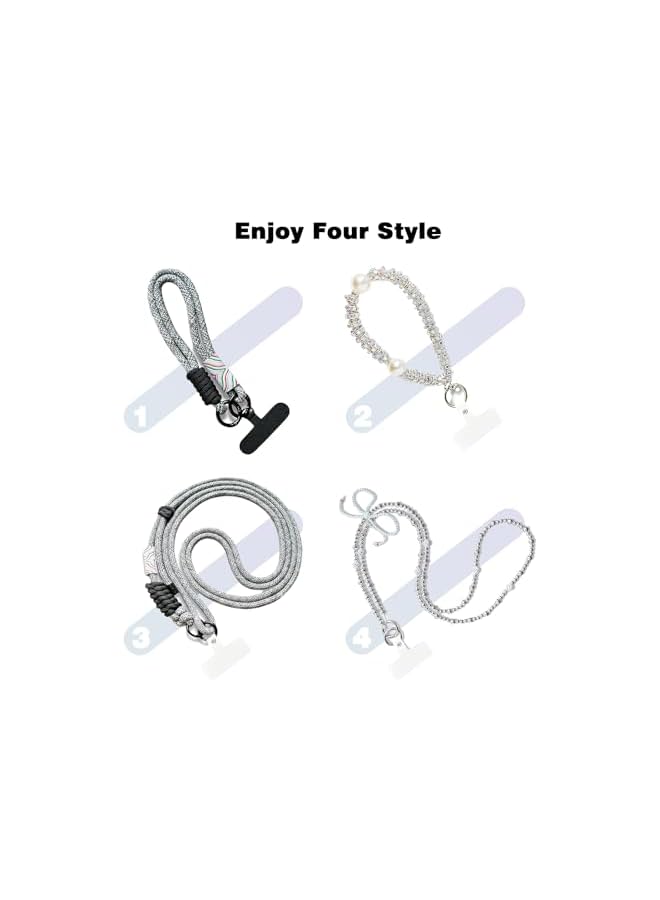 Green Tiger PARACOSM Phone Lanyard, Crossbody Cell Phone Lanyard with Adjustable Nylon Neck Strap for Universal Mobile Phone, Two-Color Braided with Tether Tab Anti-lost - Image 5