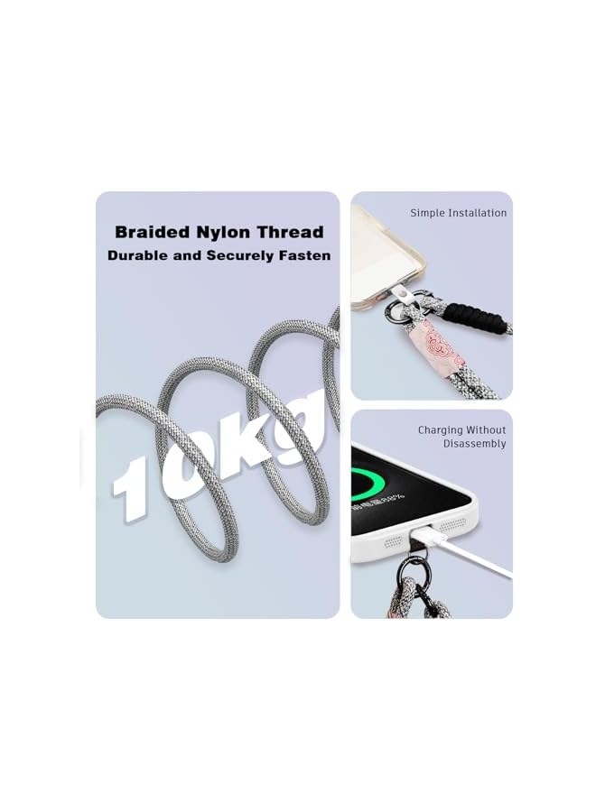 Green Tiger PARACOSM Phone Lanyard, Crossbody Cell Phone Lanyard with Adjustable Nylon Neck Strap for Universal Mobile Phone, Two-Color Braided with Tether Tab Anti-lost - Image 3