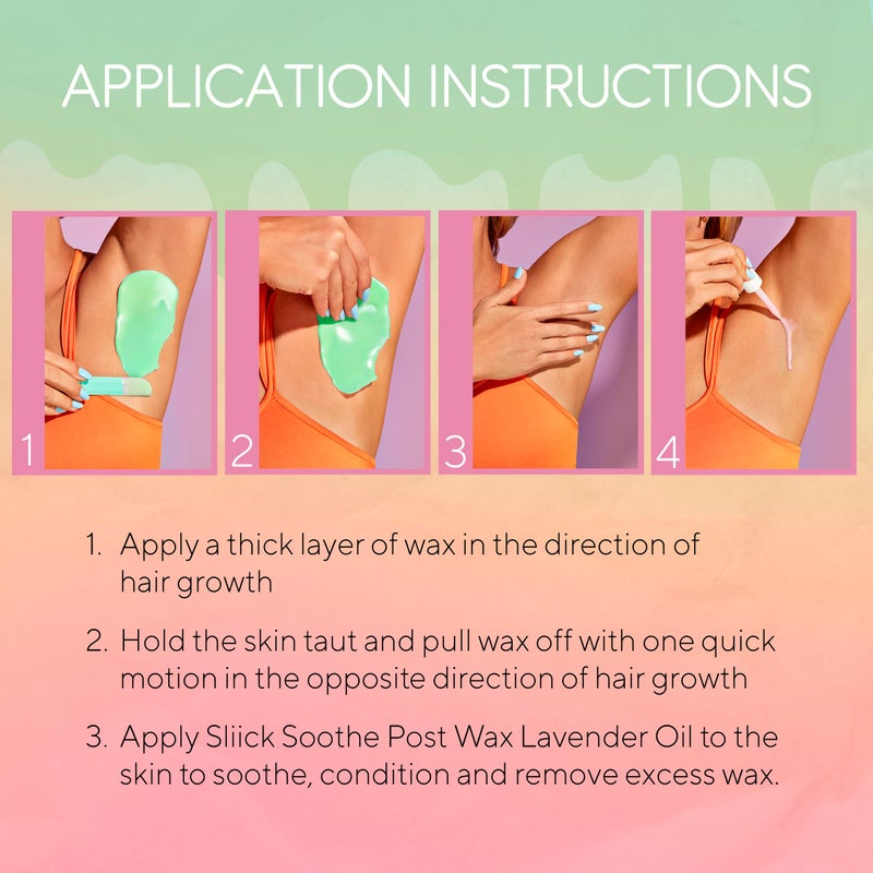 Sliick At Home Waxing Kit for Women, Pink â€“ Coconut Melon, Hard Wax Kit for Hair Removal, Microwave Melting Cup, Applicator & Beads, At Home Wax Set - Image 5