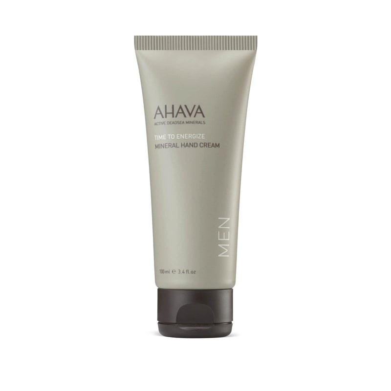 AHAVA Men's Mineral Hand Cream - Nourishing & Fast-Absorbing, Smoothes & Relieves Hands, Prevents Dryness, enriched with G-Force: Ginger Root, Ginseng, Ginkgo Biloba Leaf & Green Tea, 3.4 Fl.Oz - Image 1
