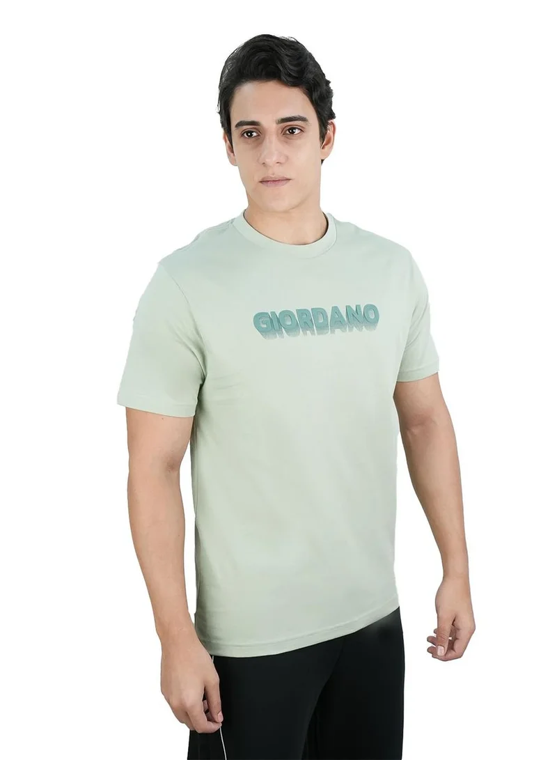 GIORDANO Men's Cotton Signature Print Tee