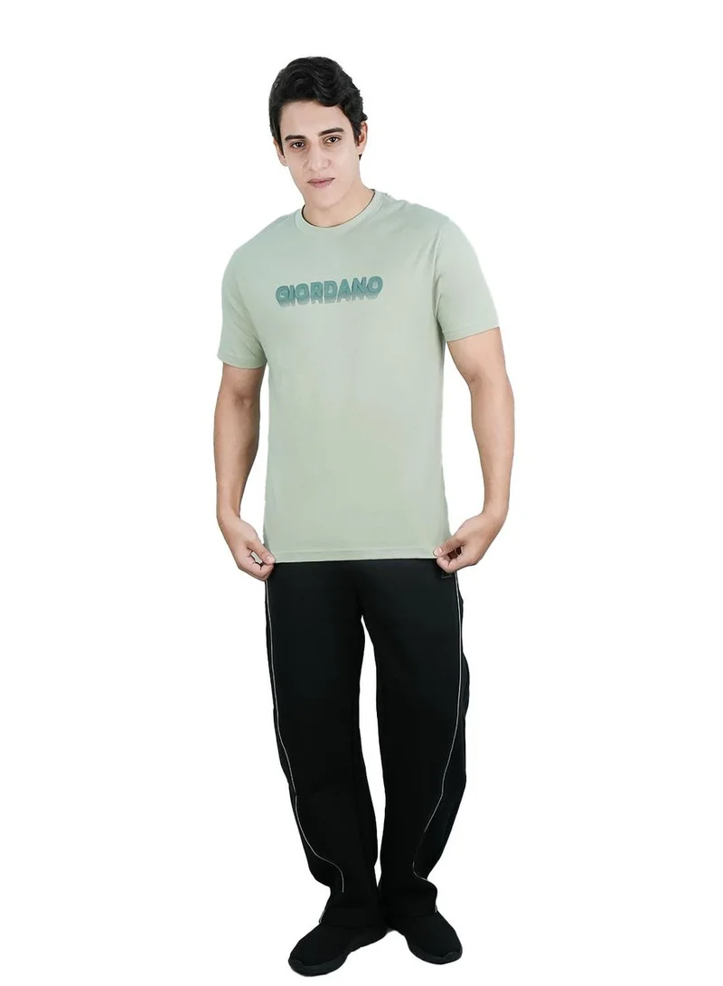 GIORDANO Men's Cotton Signature Print Tee