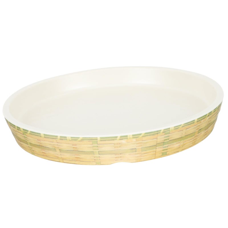 Woven Texture Imitation Serving Plates Set with Dipping Sauce Dish Appetizer Bowls - Image 2