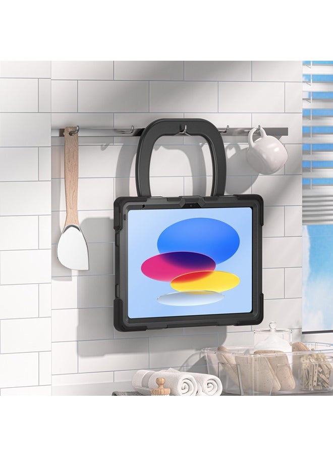 Case for iPad (A16) 11th 11 inch 2025 Gen iPad 11 Case/Case For iPad 10th Gen Case 2022 iPad 10 Case Upgraded Grade Heavy Duty Silicone with Pencil Holder 360 Degree Rotating Stand Handle Cover for 11" iPad 11th 2025/10.9"iPad 10th Gen 2022