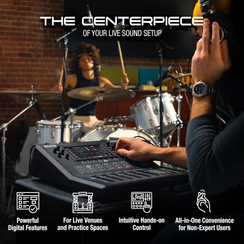 ALTO TMD16 16-Channel Digital Mixer with Bluetooth and 7" Display, Capacitive Touchfaders, EQ and FX - Image 2