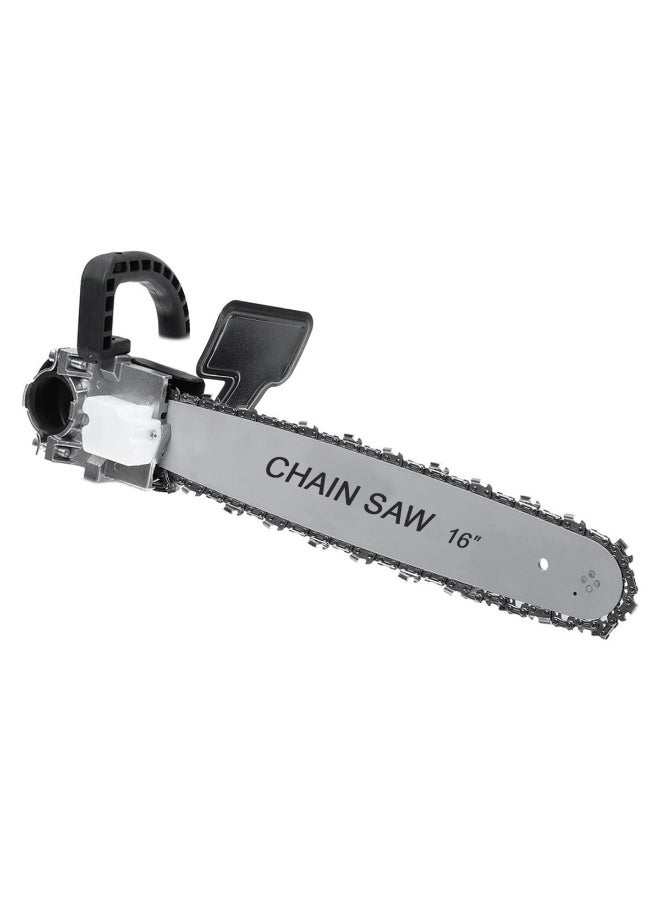 16" Chainsaw Attachment Bracket Adapter Set for Angle Grinder – Electric Chain Saw Conversion Kit with Chain, Guide Bar, Guard & Handle – Wood Cutting & Pruning Accessory - Image 2