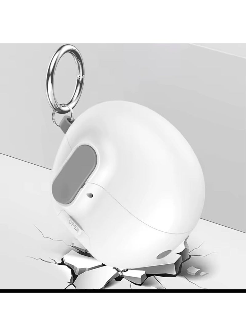 فكرة جراب سيليكون Fekra متوافق مع سماعات Huawei FreeBuds 6i / FreeBuds 5i، غطاء حماية من السيليكون بتصميم أزرار جهاز ألعاب 3D، جراب مقاوم للصدمات مع حلقة مفاتيح، لسماعات Huawei FreeBuds 6i / 5i (لون وردي). - Image 2