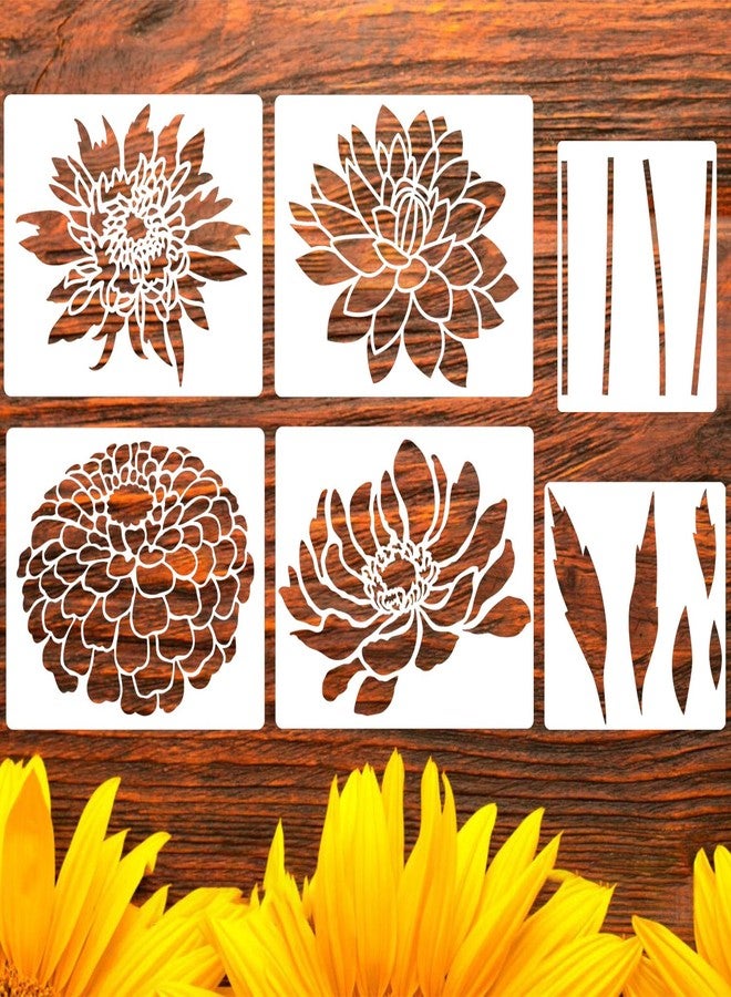 SUNVERSE Large Flower Stencils for Wall, 14” Flower Templates for Painting on Wood Furniture - Image 1